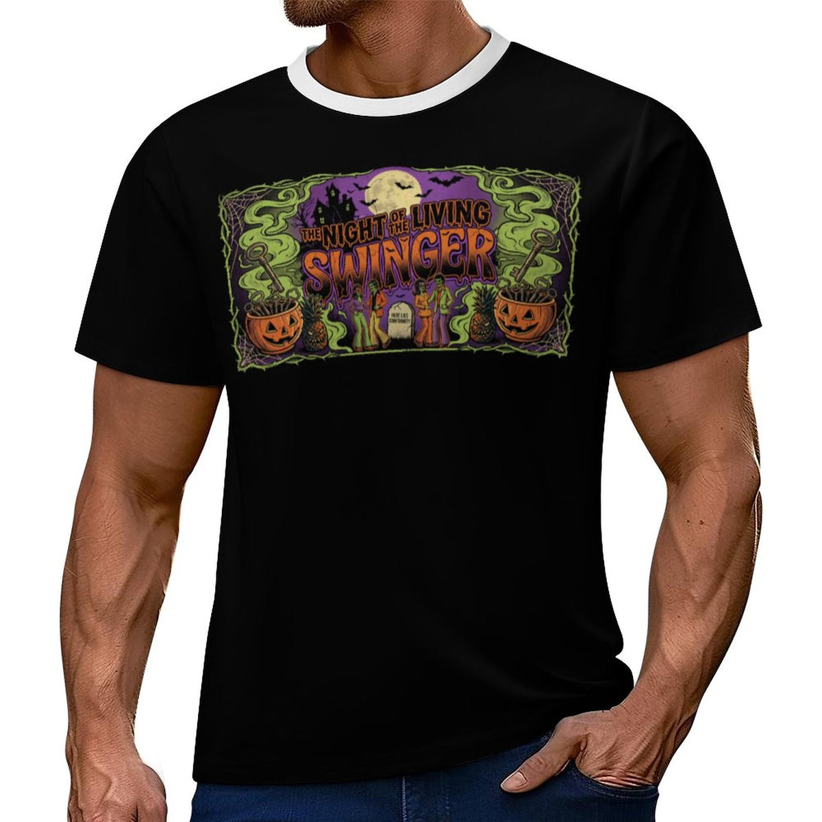 Night Of The Living Swinger Men's Casual T-Shirt