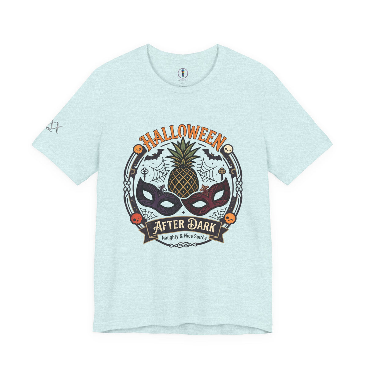 Halloween After Dark Tee — Pineapple Mask Masquerade T‑Shirt
