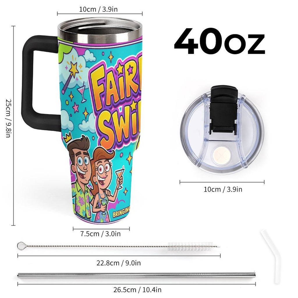Fairly Odd Swingers 40oz Insulated Tumbler with Handle & Straw