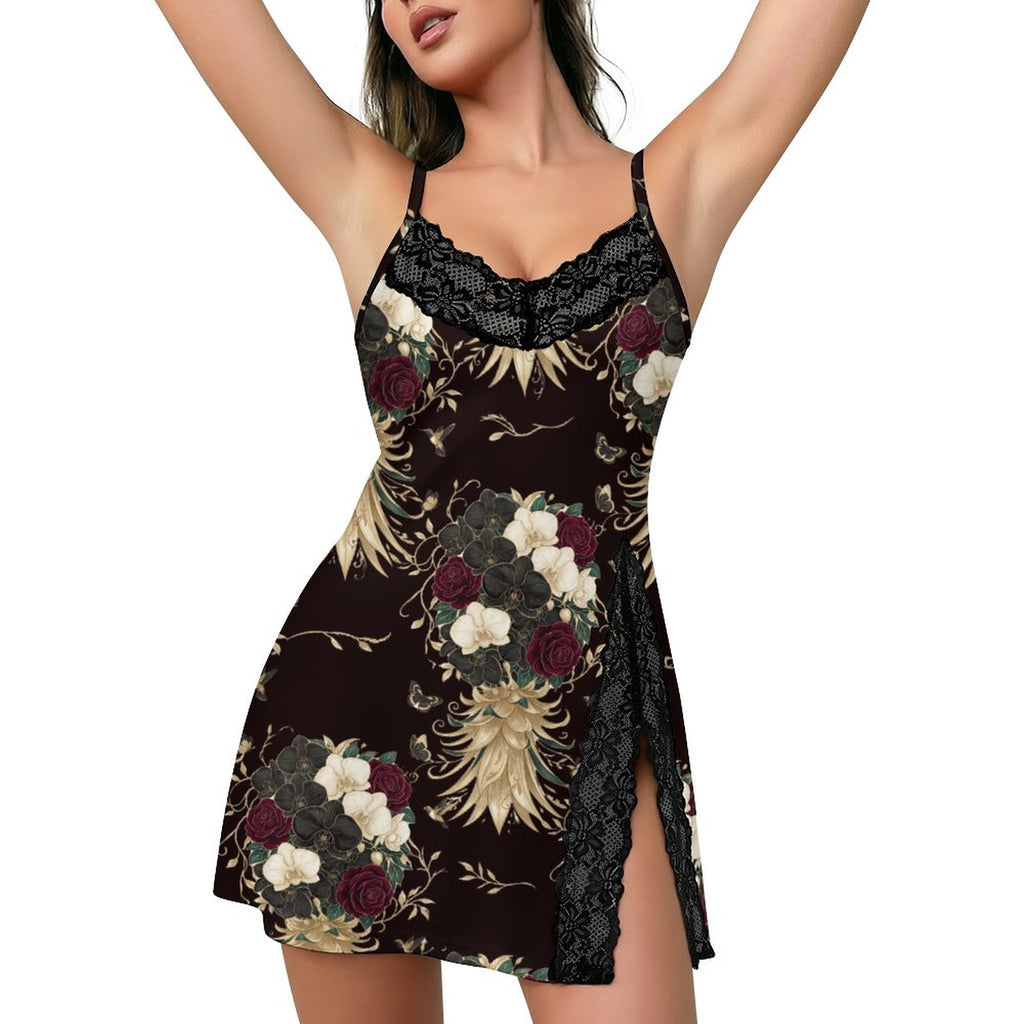 200gsm Lace Camisole Pajama Dress(All-Over Printing)