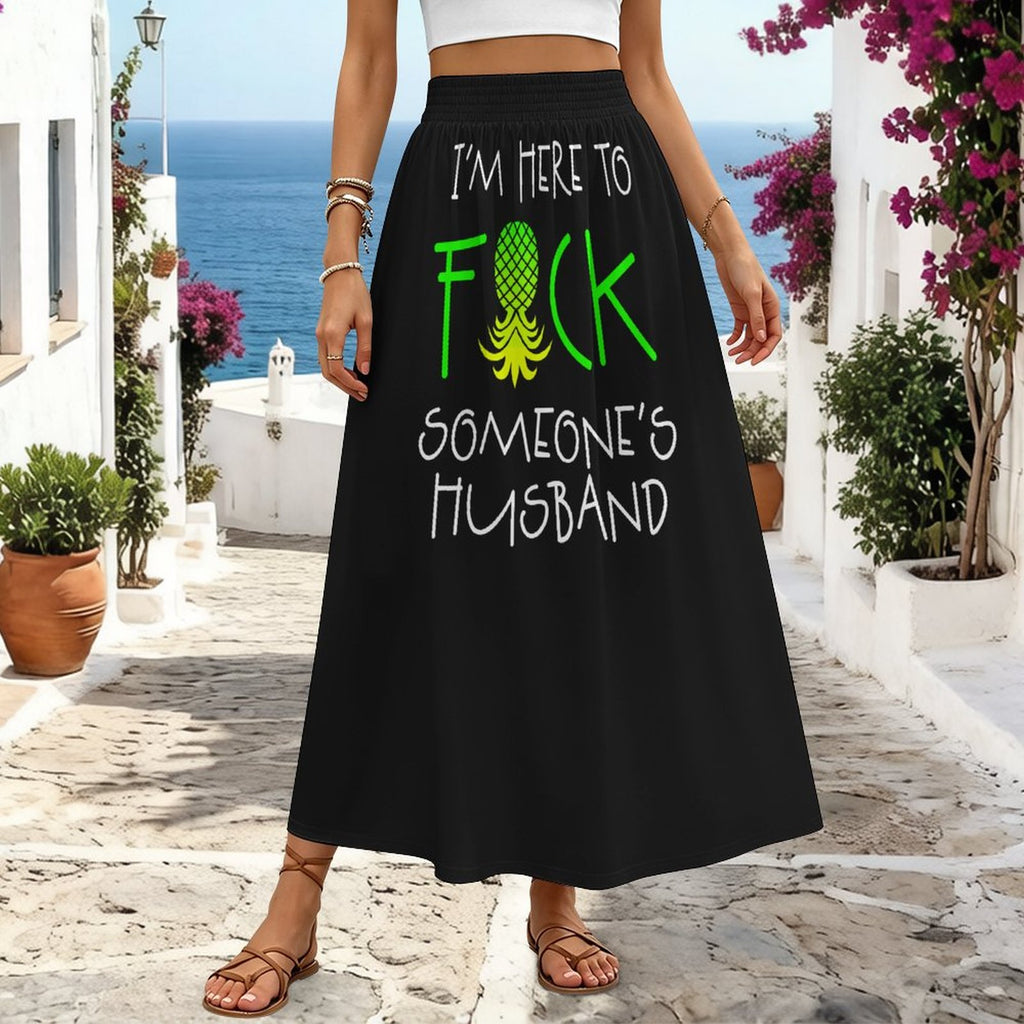 "I'm Here" High-Waisted Midi Dress