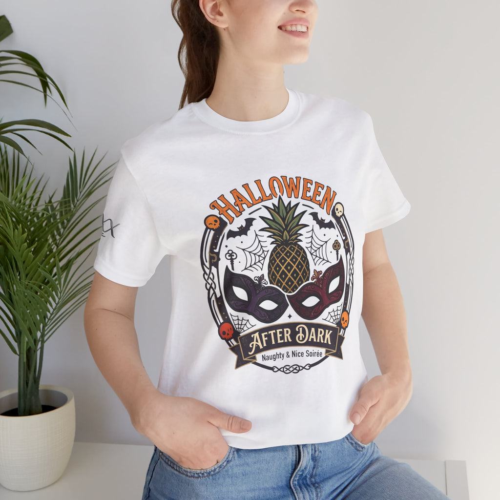 Halloween After Dark Tee — Pineapple Mask Masquerade T‑Shirt