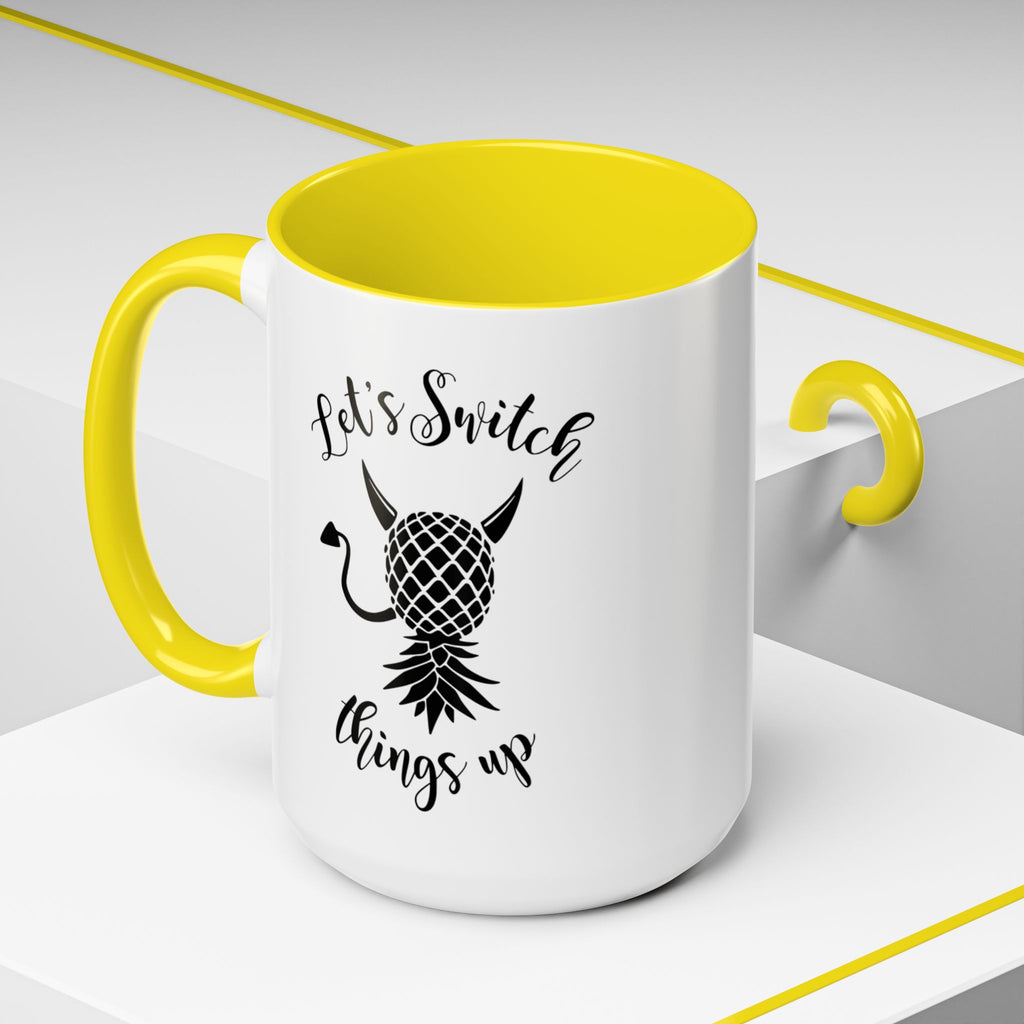 Playful Accent Coffee Mug - "Let's Switch Things Up" - Perfect for Morning Motivation