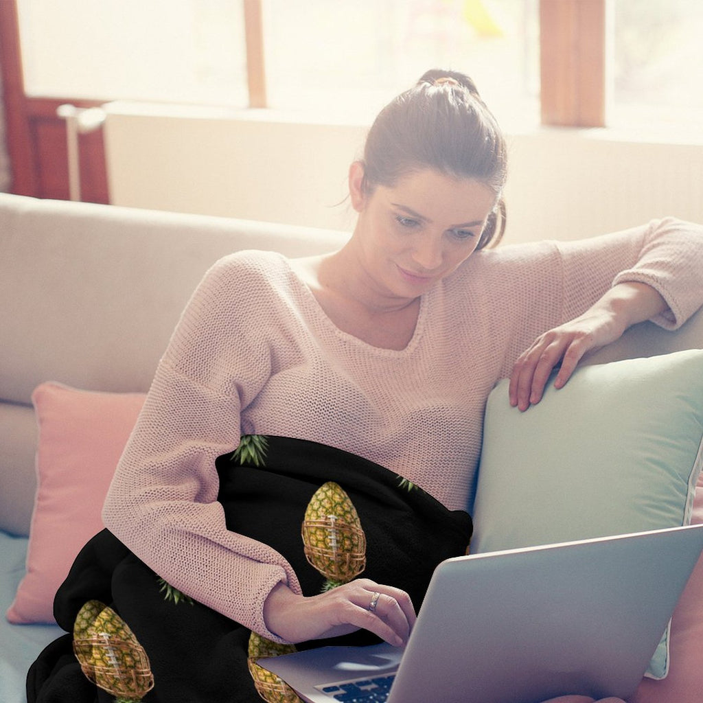 Pineapple Football Circular Blanket