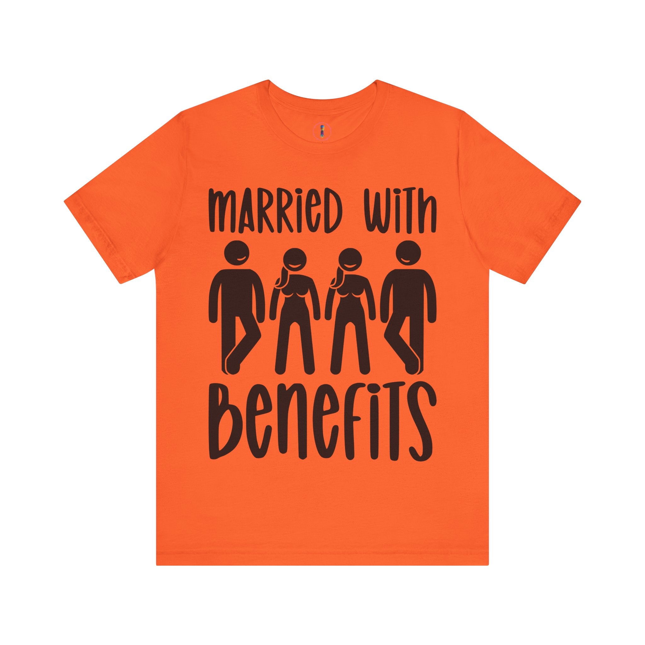 Humorous Unisex Tee - 'Married with Benefits' Short Sleeve Shirt