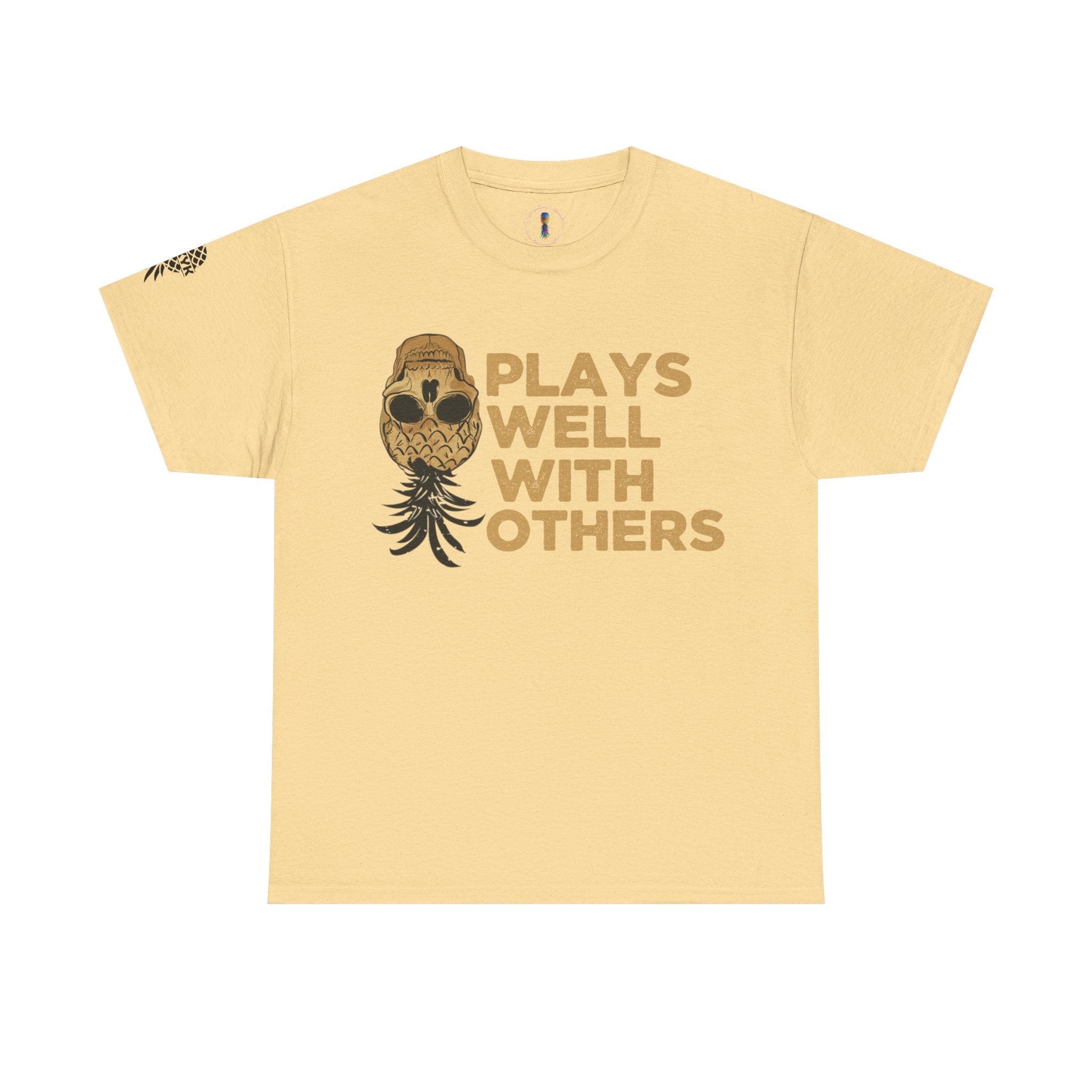 Plays Well With Others Unisex Heavy Cotton Tee - Fun Casual Shirt for Social Gatherings