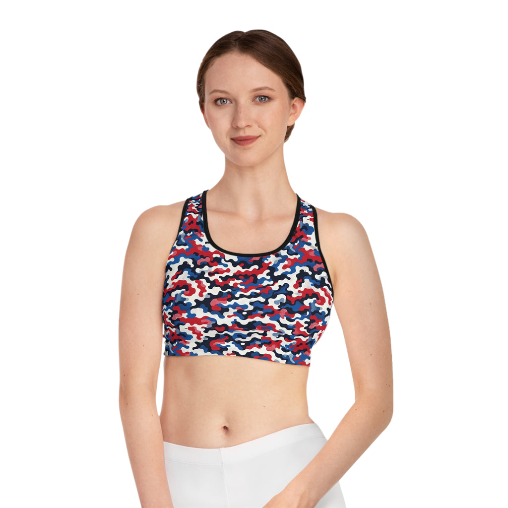 Vibrant Camo Sports Bra for Active Lifestyles