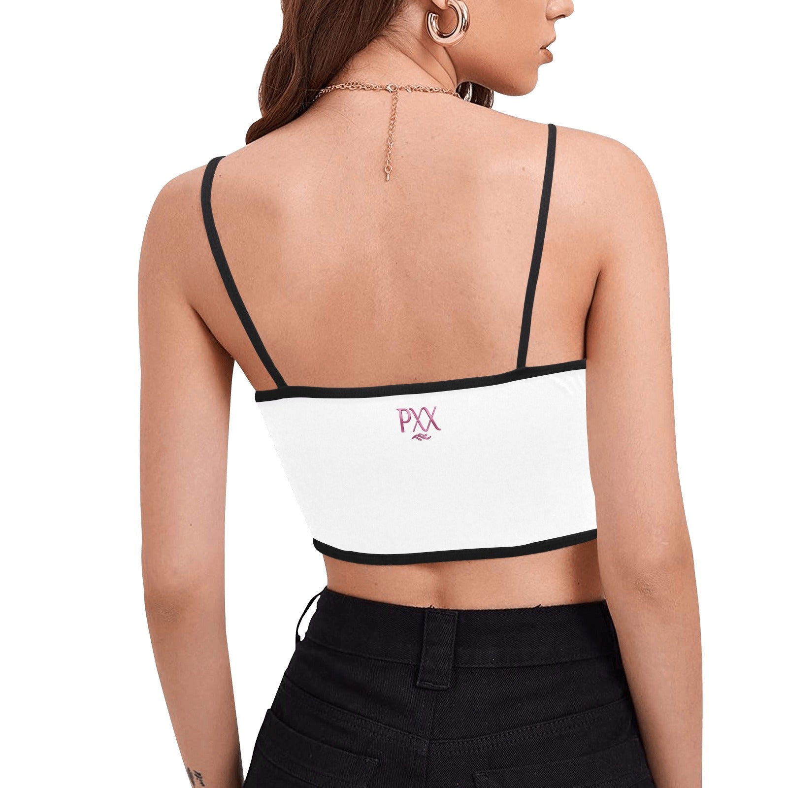 #IAMHISQUEEN Women’s Spaghetti Strap Crop Top – Sexy Stretch Yoga Tank, Lightweight Quick-Dry Fitness Crop Top for Women