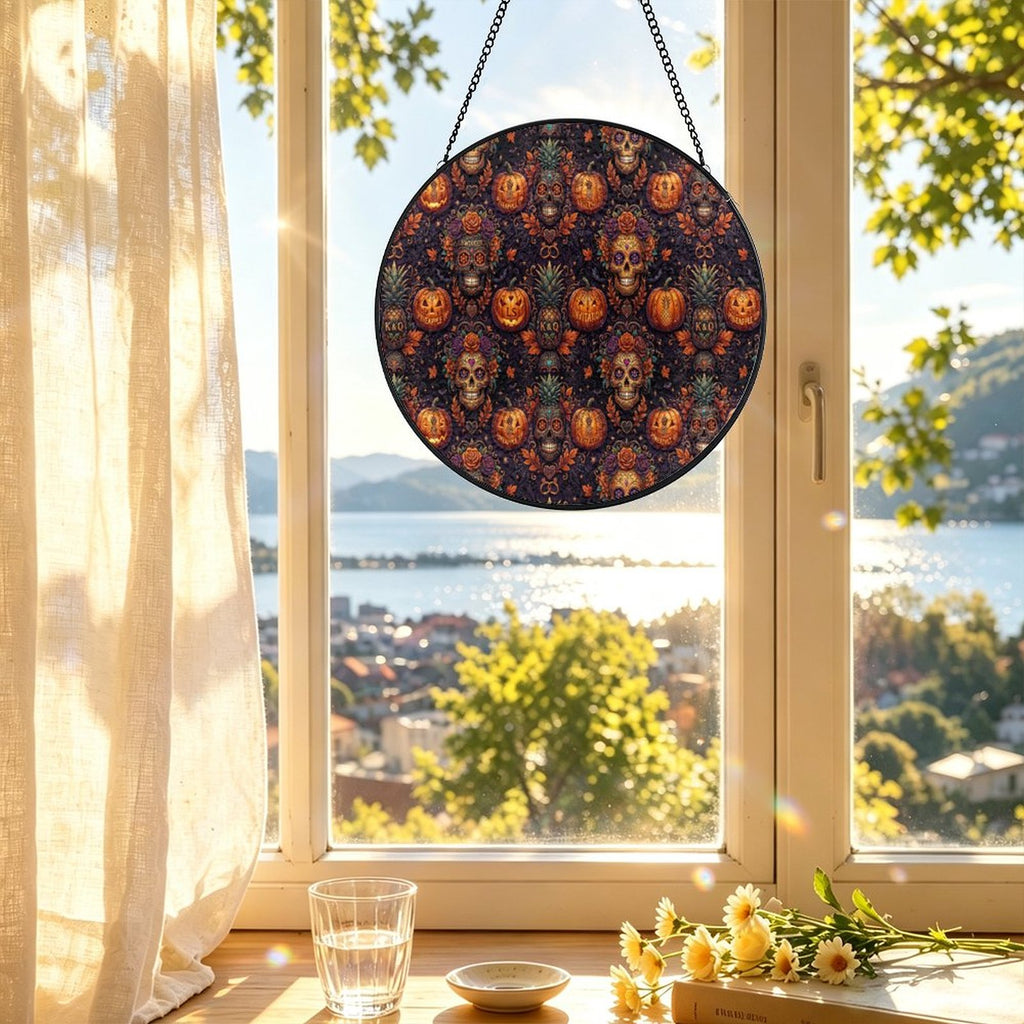 Halloween Swinger Inspired Stained Glass Hanging Decoration