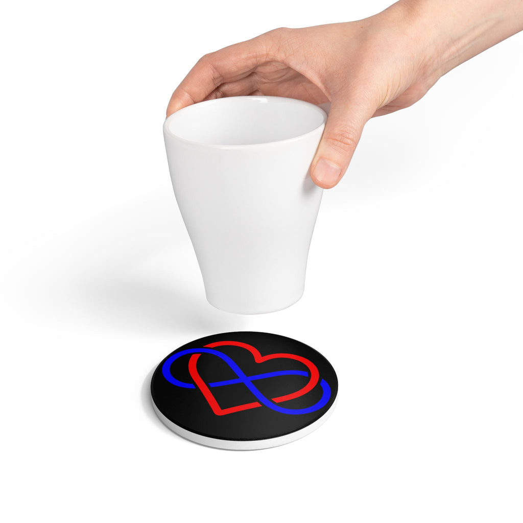 Infinity Heart Ceramic Coaster - Love Decor for Home & Gifts