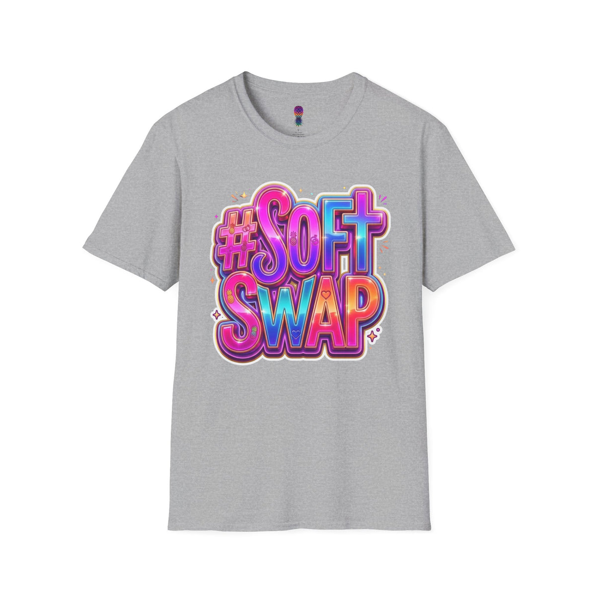 #Soft Swap Graphic T-Shirt | Colorful Y2K Cotton Tee