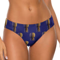 Football Purple & Gold Pineapple Women's Thong Underwear