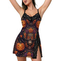 Swinger Halloween Lace Camisole Pajama Dress | Sexy V-Neck Nightgown