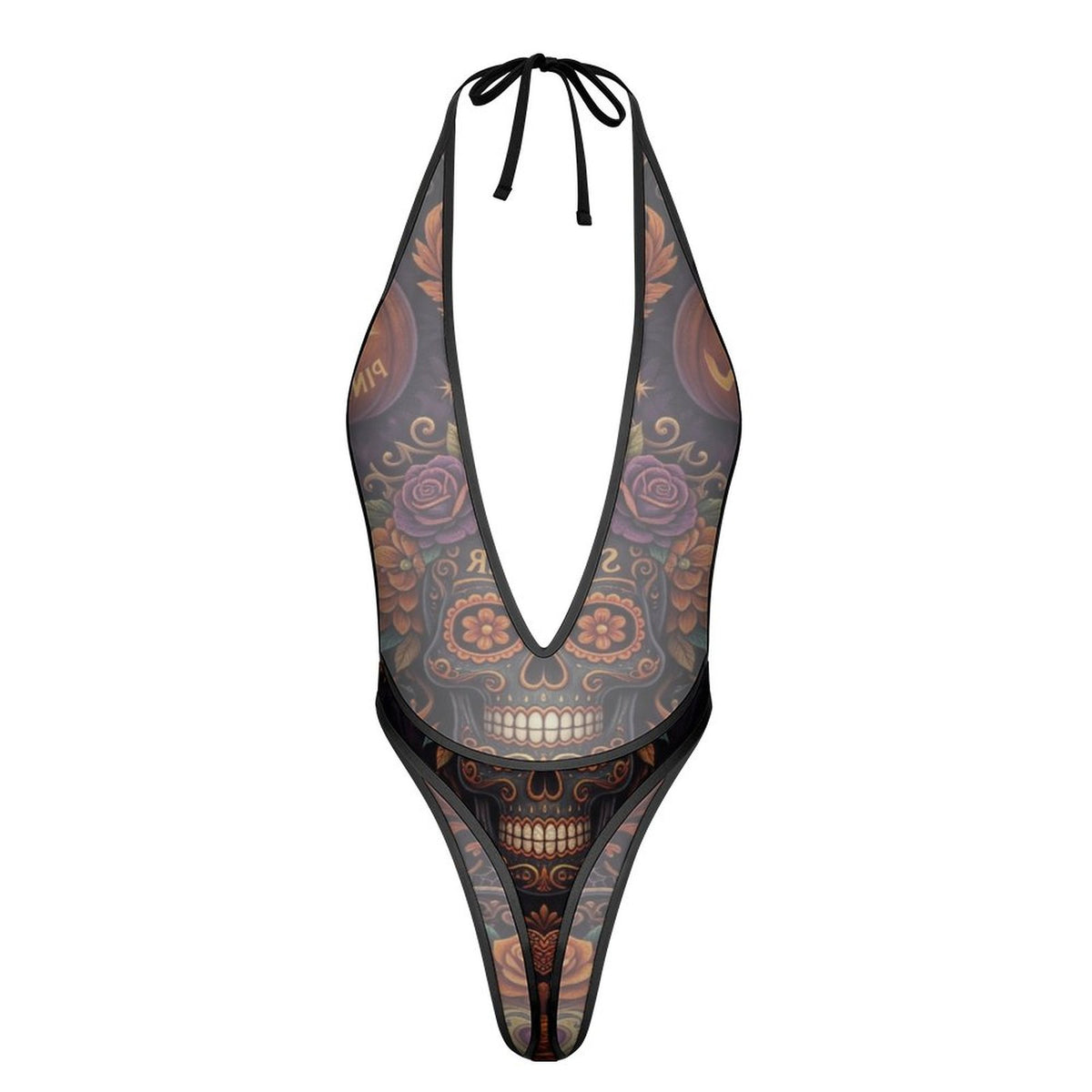 Sexy Swinger Halloween Deep V Teddy Bodysuit | Women’s Mesh Lingerie