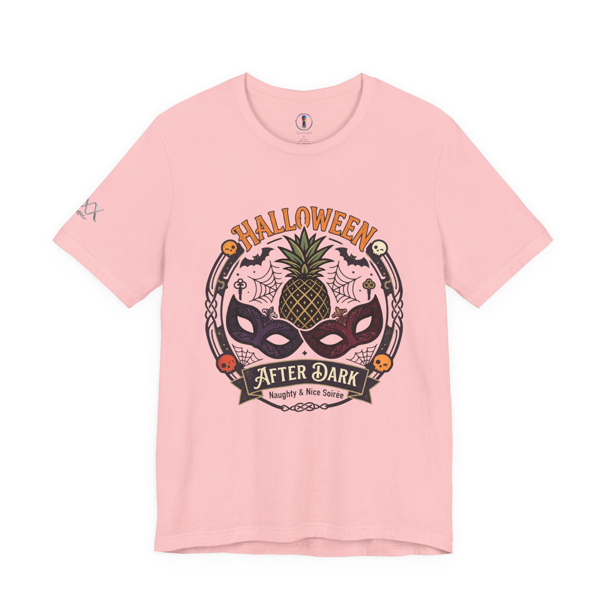 Halloween After Dark Tee — Pineapple Mask Masquerade T‑Shirt