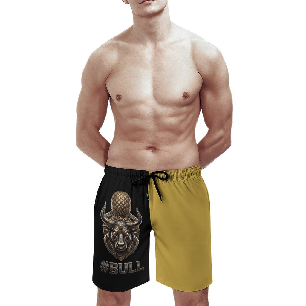 #BULL Cotton Men's Beach Shorts(All-Over Printing)