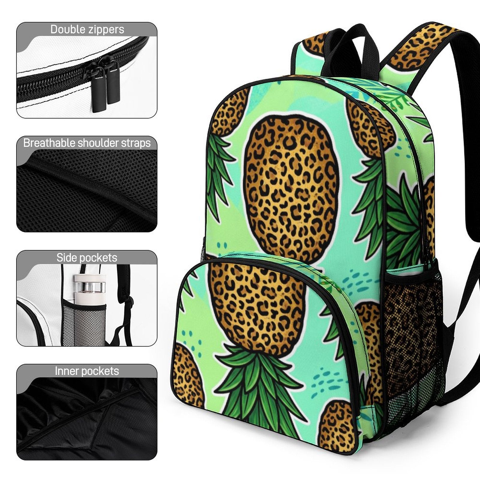 Upside Down Pineapple Large Capacity Backpack
