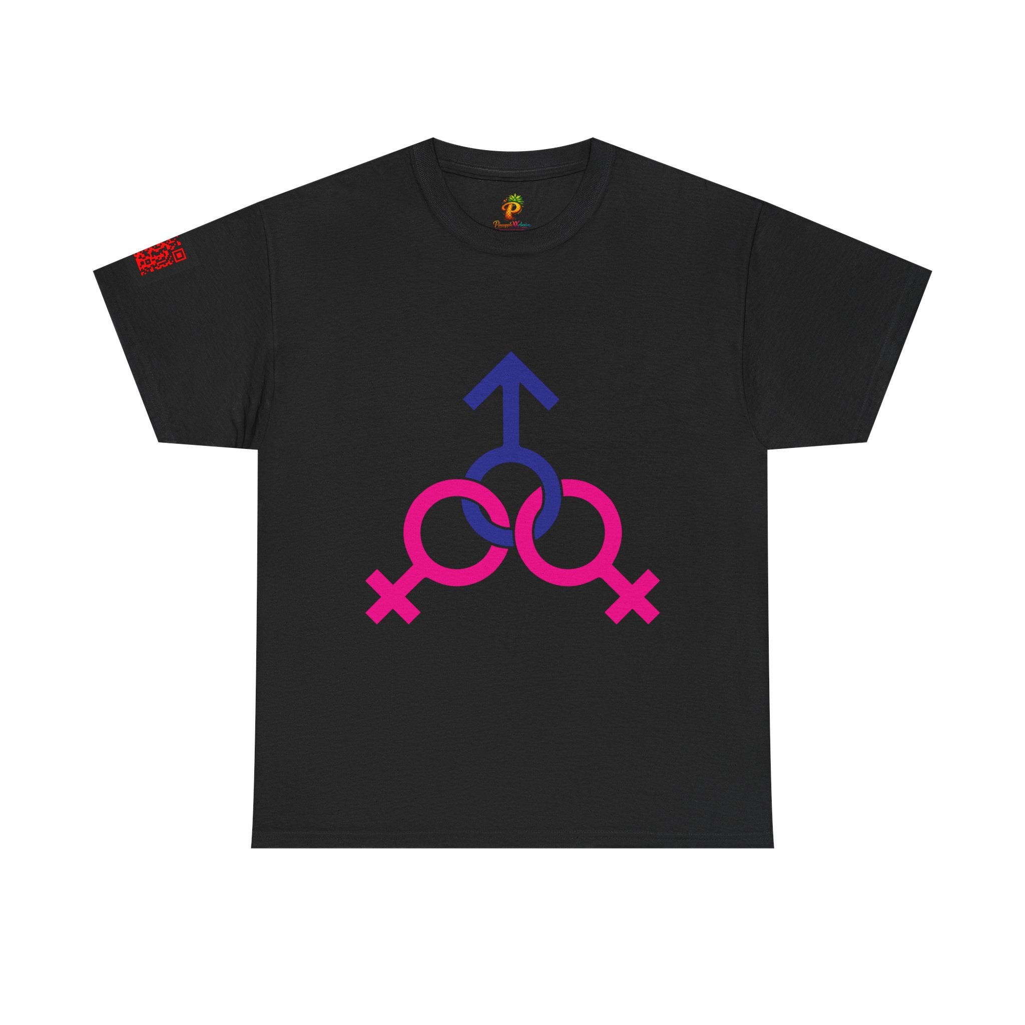 Female, Female & Male (Threesome) Symbol Tee — Gender Icons Graphic T-Shirt