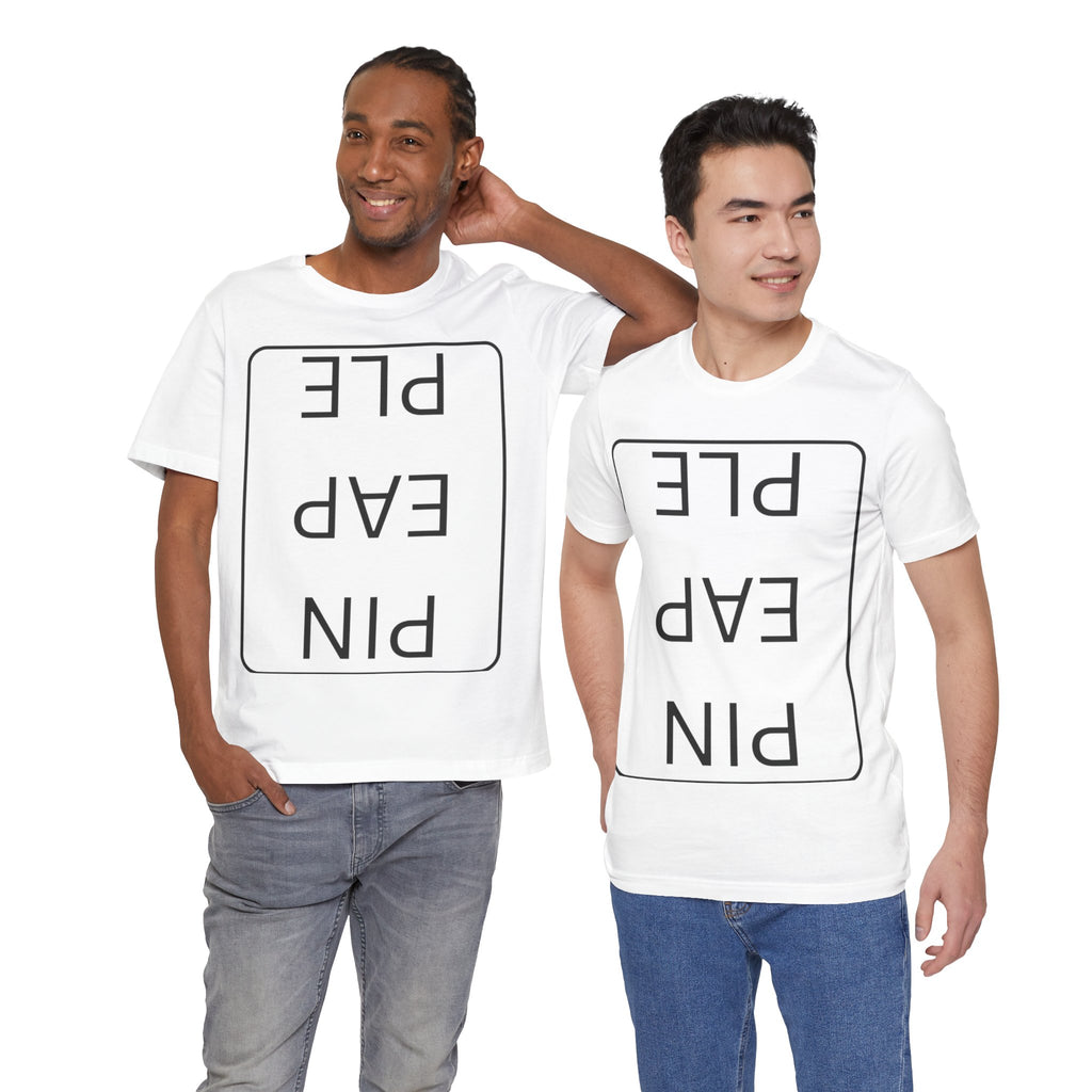 Funny Unisex Jersey Short Sleeve Tee - 'PIN EAP PLE' Design