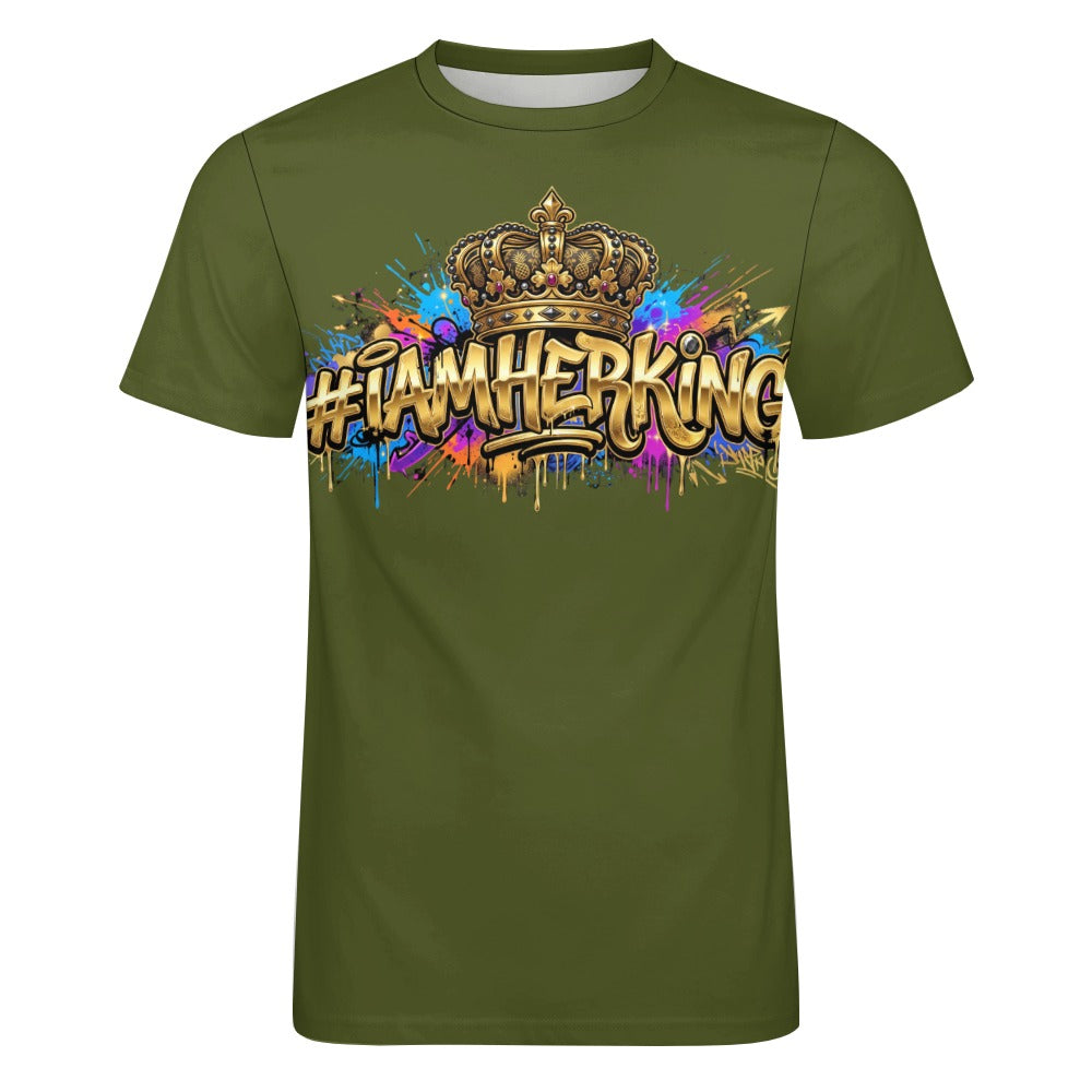 #IAMHERKING Men’s Cotton T-Shirt – Soft Breathable Graphic Tee for Everyday Style, Casual Summer Shirt for Men