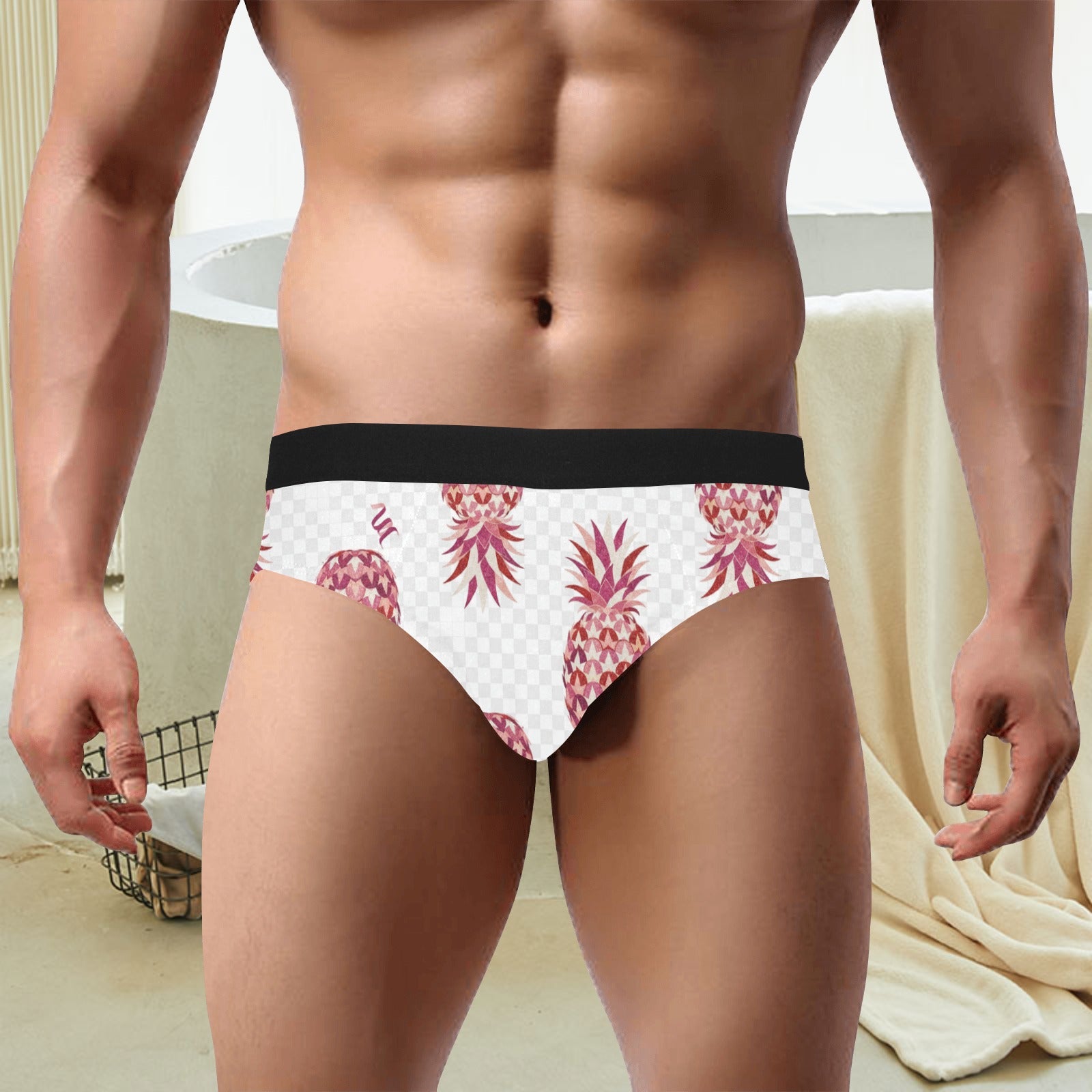 Male wearing Pineapple pattern underwear