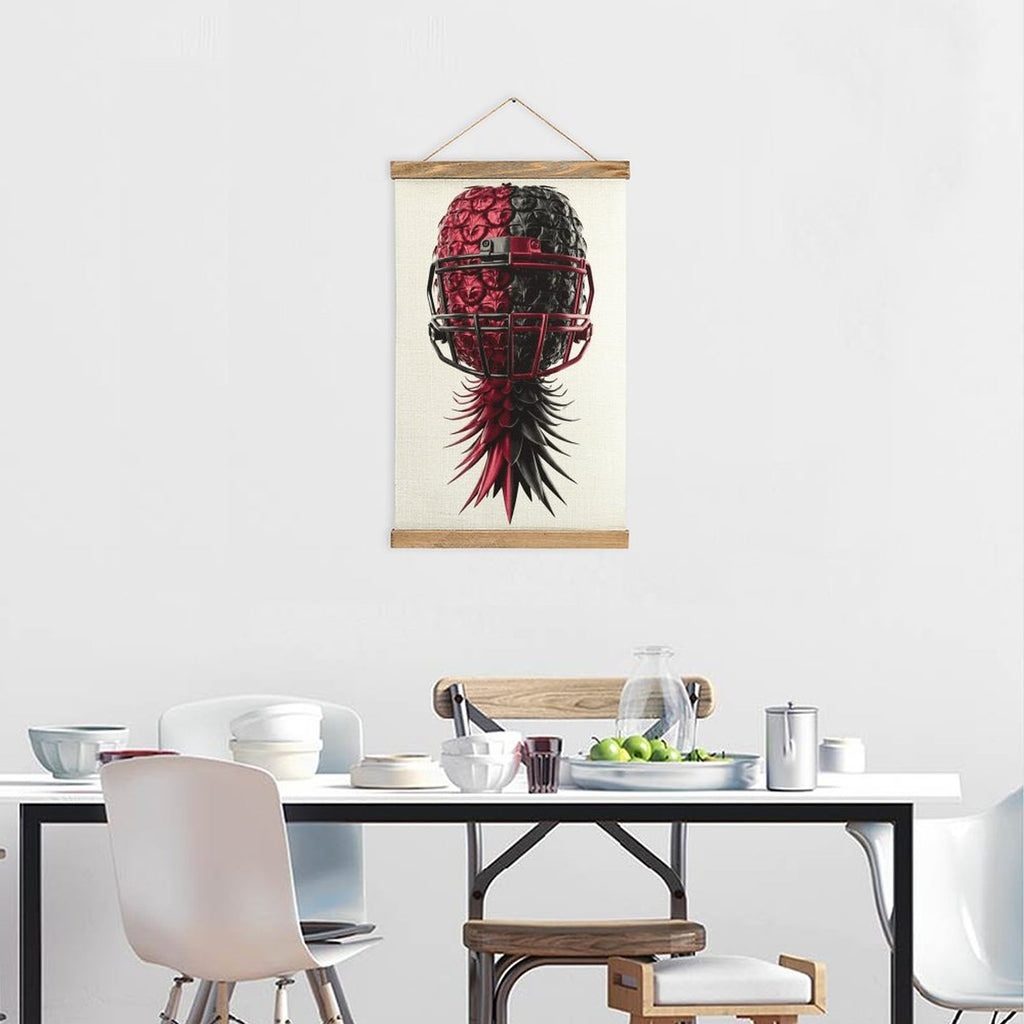 Football Inspired Framed Flax Painting Wall Decor