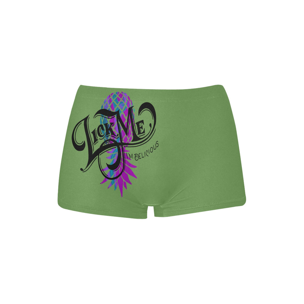 "Lick Me, I'm Delicious" Boyshort Panties | Funny Novelty Underwear for Women