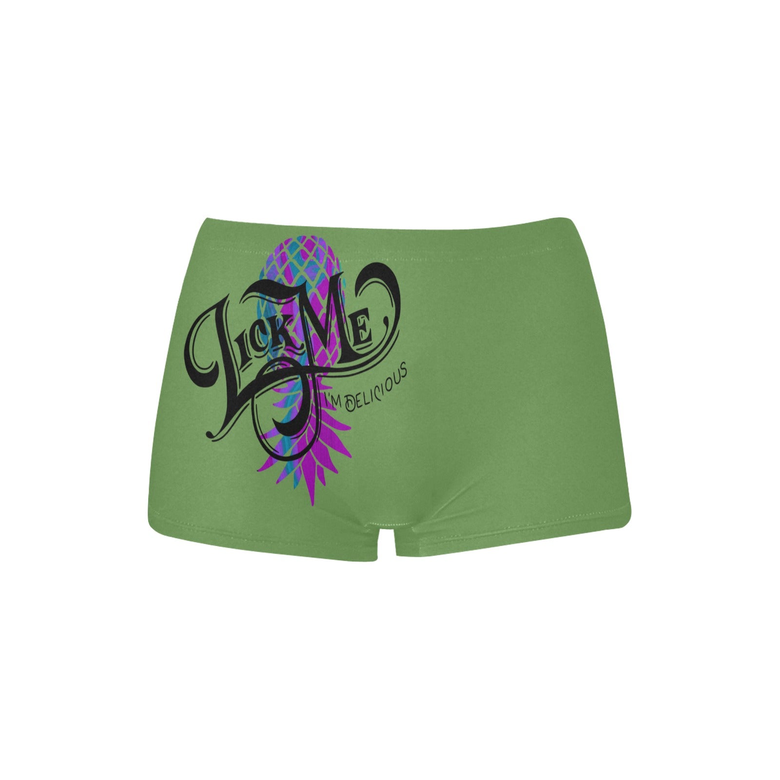 "Lick Me, I'm Delicious" Boyshort Panties | Funny Novelty Underwear for Women