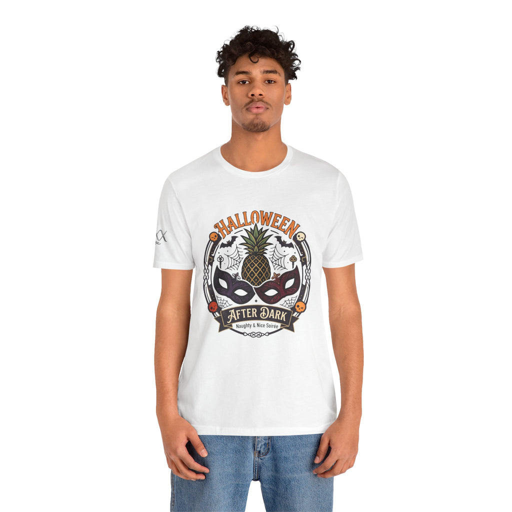 Halloween After Dark Tee — Pineapple Mask Masquerade T‑Shirt