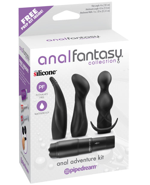 Anal fantasy silicone product set packaging on a white background