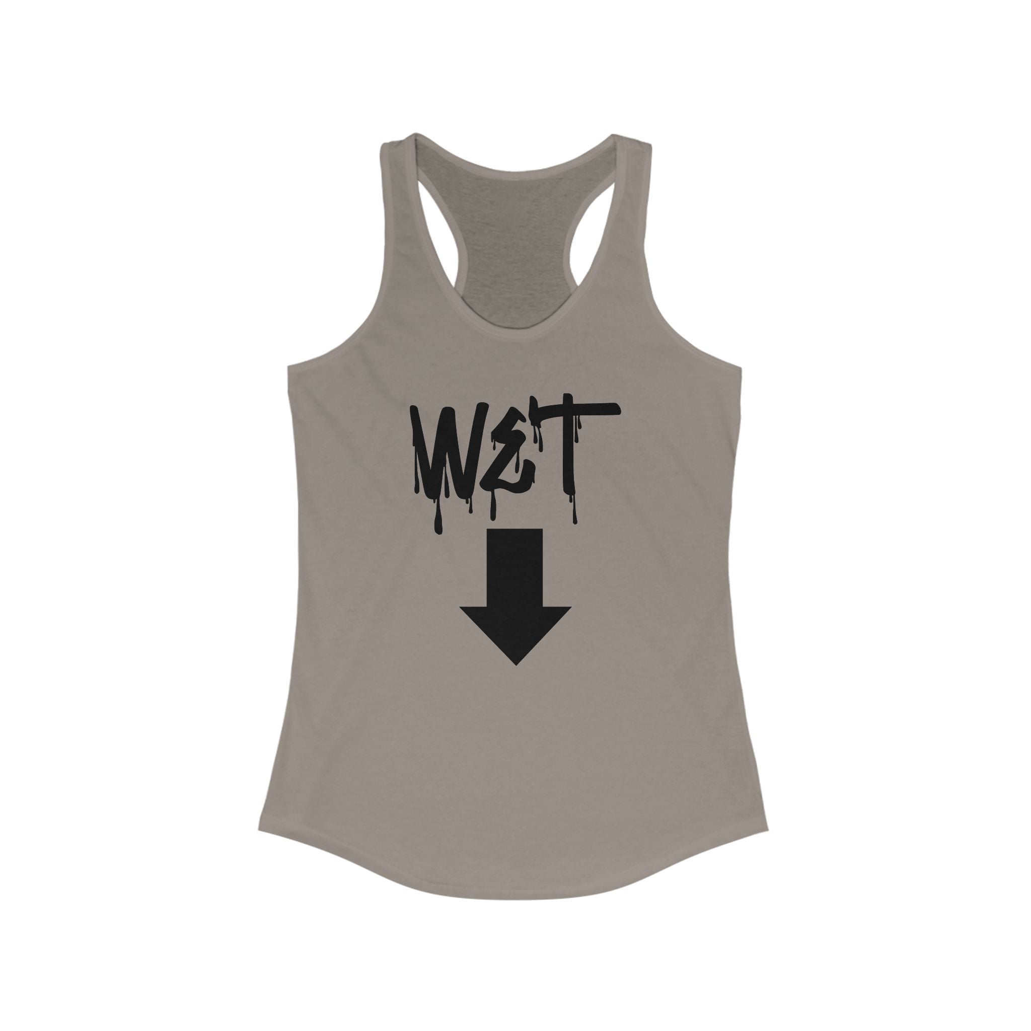 Women's Racerback Tank Top - 'Wet' Design, Summer Essentials, Casual Wear, Workout Gear, Gift for Her