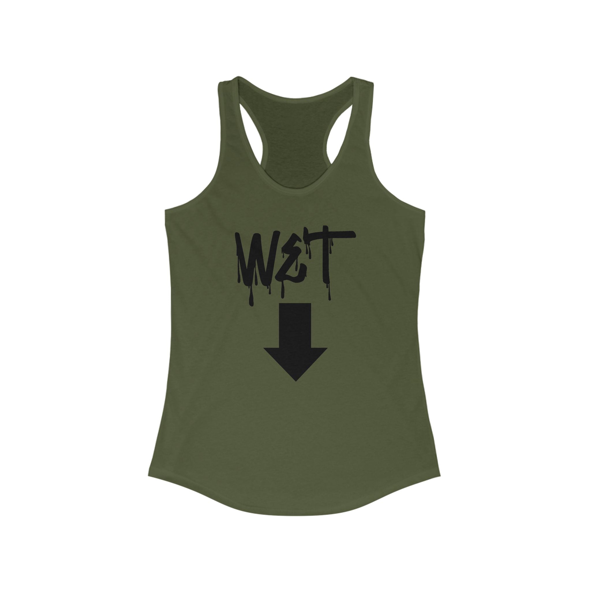 Women's Racerback Tank Top - 'Wet' Design, Summer Essentials, Casual Wear, Workout Gear, Gift for Her