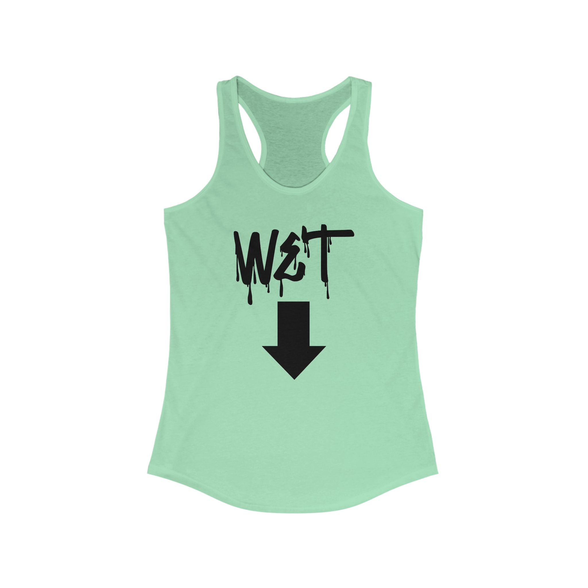 Women's Racerback Tank Top - 'Wet' Design, Summer Essentials, Casual Wear, Workout Gear, Gift for Her