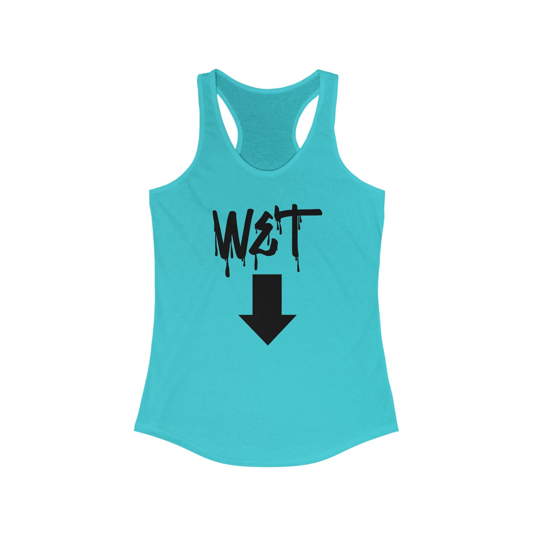 Women's Racerback Tank Top - 'Wet' Design, Summer Essentials, Casual Wear, Workout Gear, Gift for Her