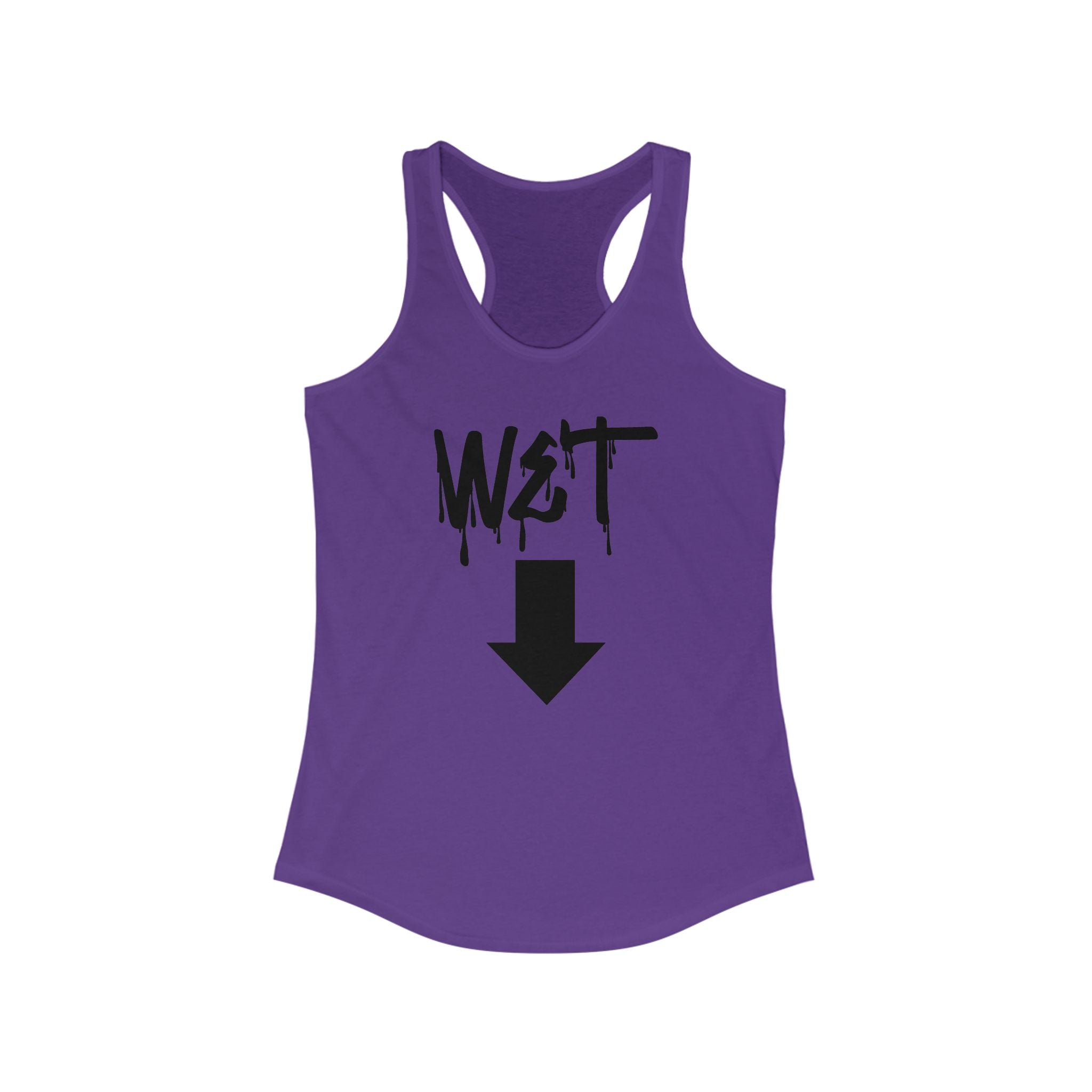 Women's Racerback Tank Top - 'Wet' Design, Summer Essentials, Casual Wear, Workout Gear, Gift for Her
