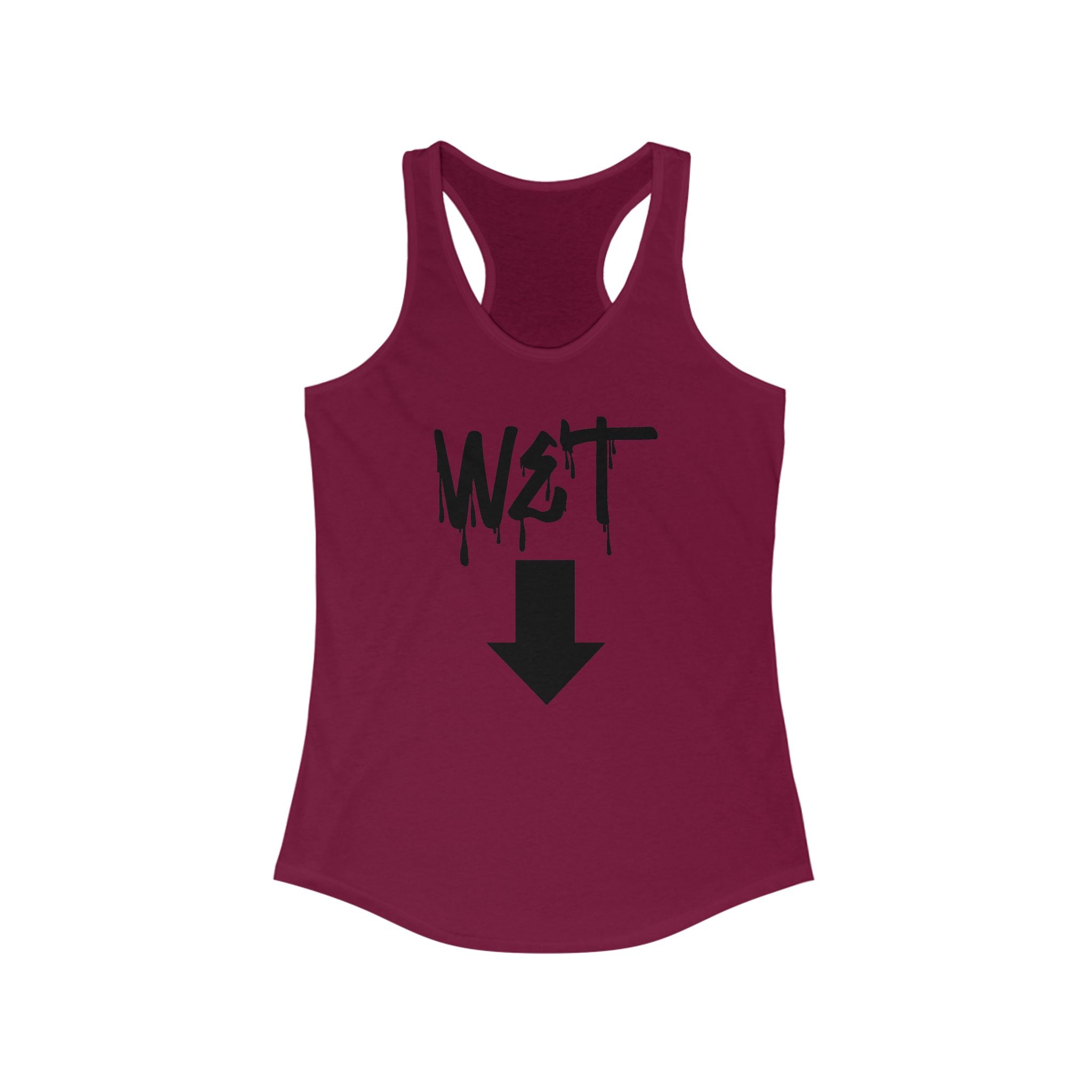 Women's Racerback Tank Top - 'Wet' Design, Summer Essentials, Casual Wear, Workout Gear, Gift for Her