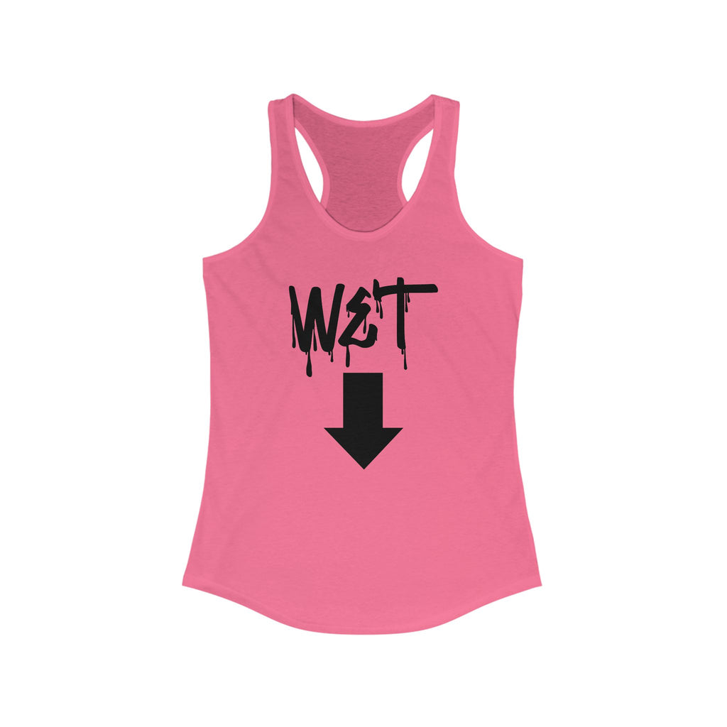Women's Racerback Tank Top - 'Wet' Design, Summer Essentials, Casual Wear, Workout Gear, Gift for Her