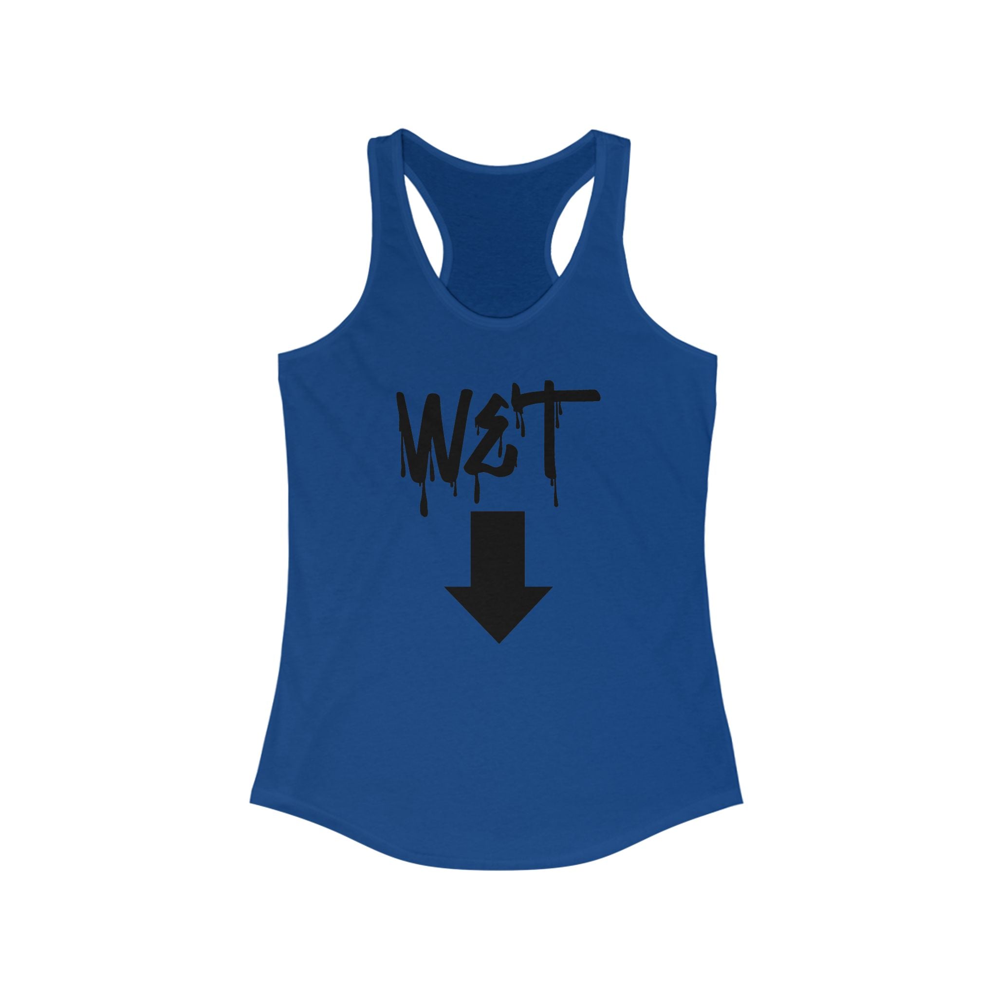 Women's Racerback Tank Top - 'Wet' Design, Summer Essentials, Casual Wear, Workout Gear, Gift for Her