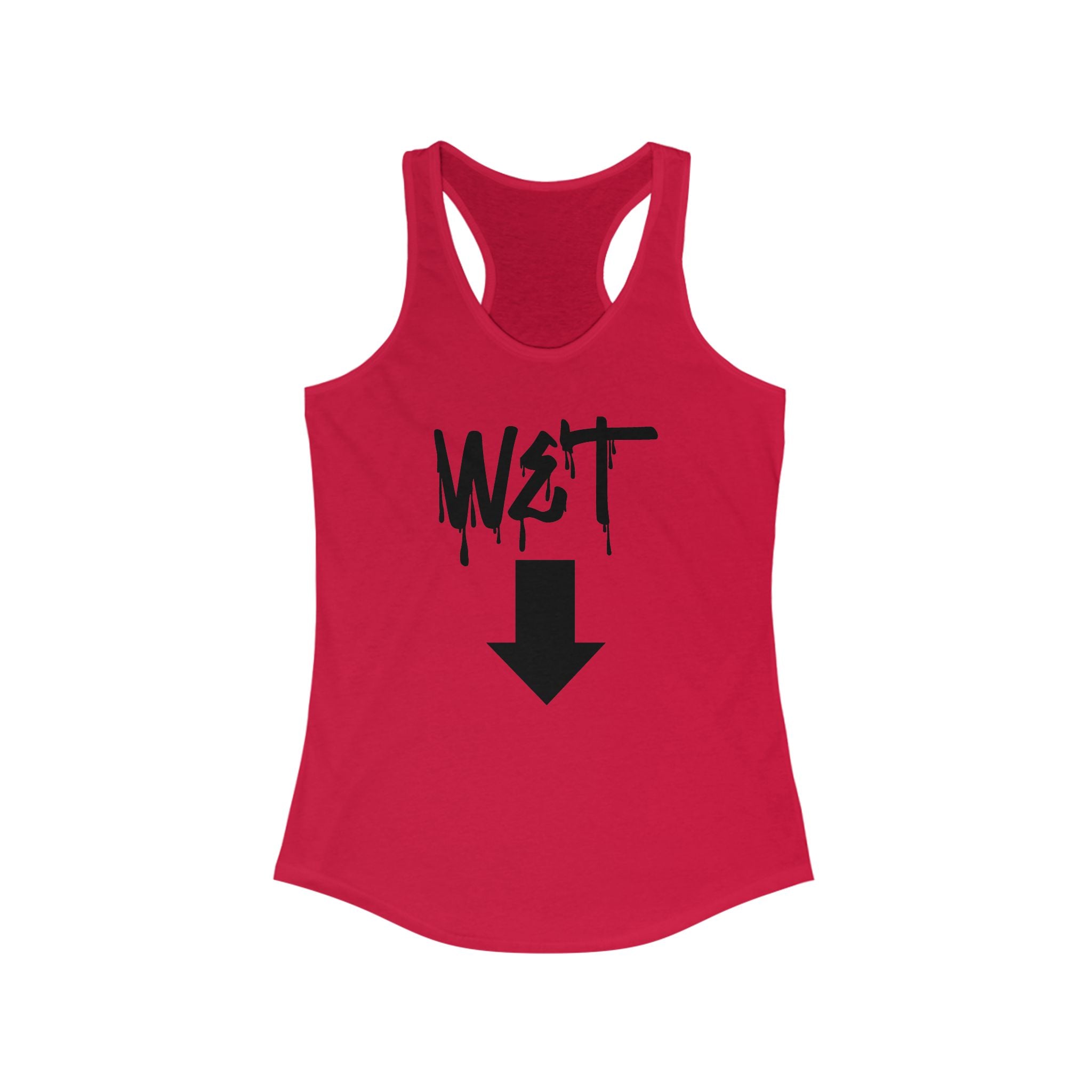 Women's Racerback Tank Top - 'Wet' Design, Summer Essentials, Casual Wear, Workout Gear, Gift for Her