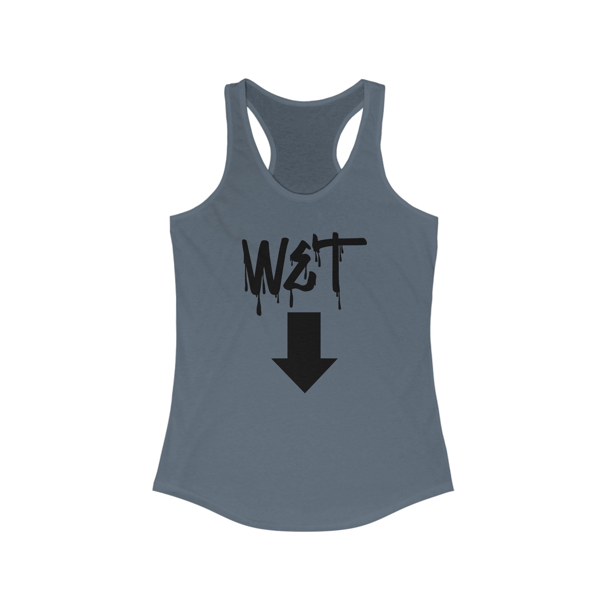 Women's Racerback Tank Top - 'Wet' Design, Summer Essentials, Casual Wear, Workout Gear, Gift for Her