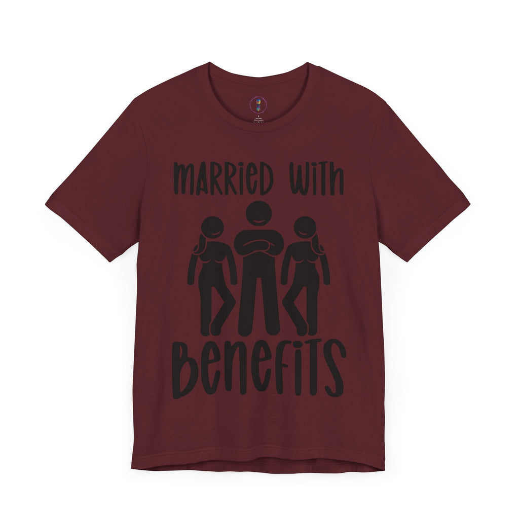 Casual Unisex Tee - "Married With Benefits" Fun Graphic Shirt