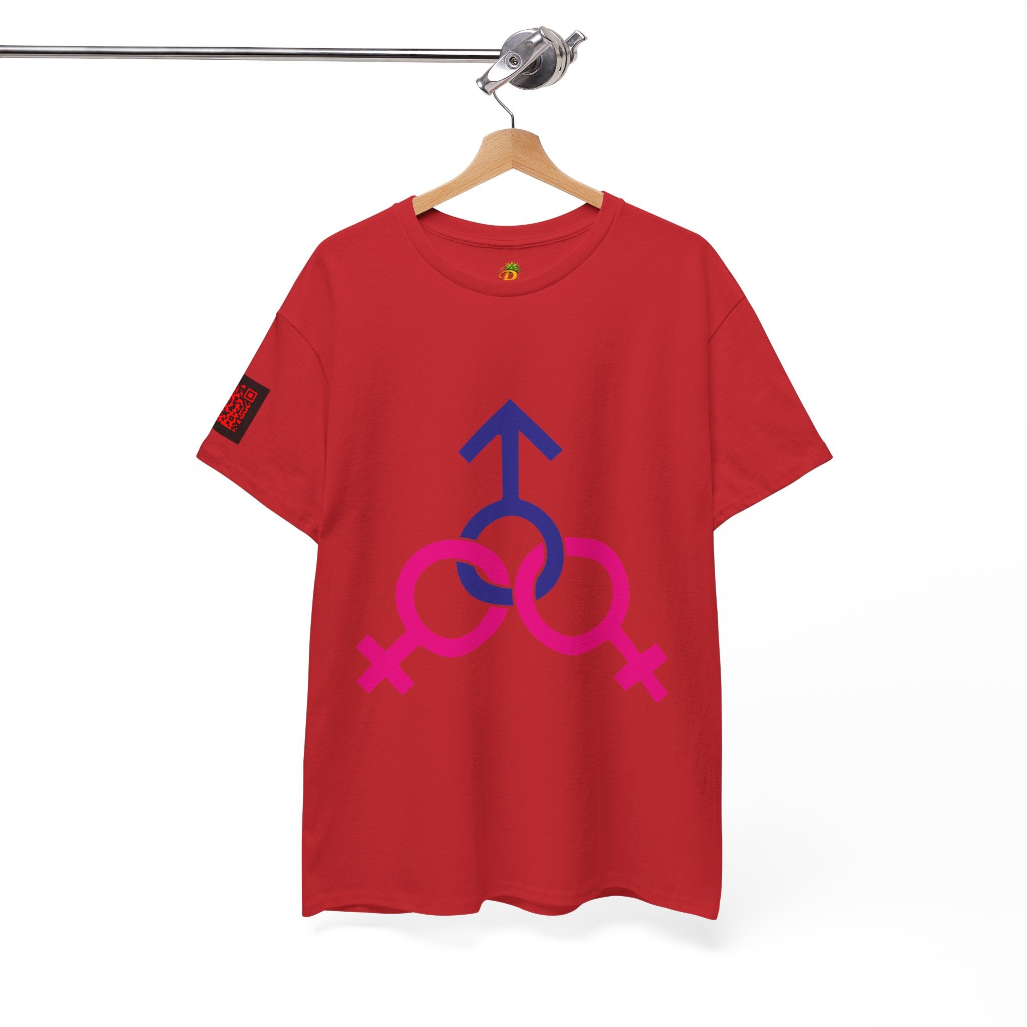 Female, Female & Male (Threesome) Symbol Tee — Gender Icons Graphic T-Shirt