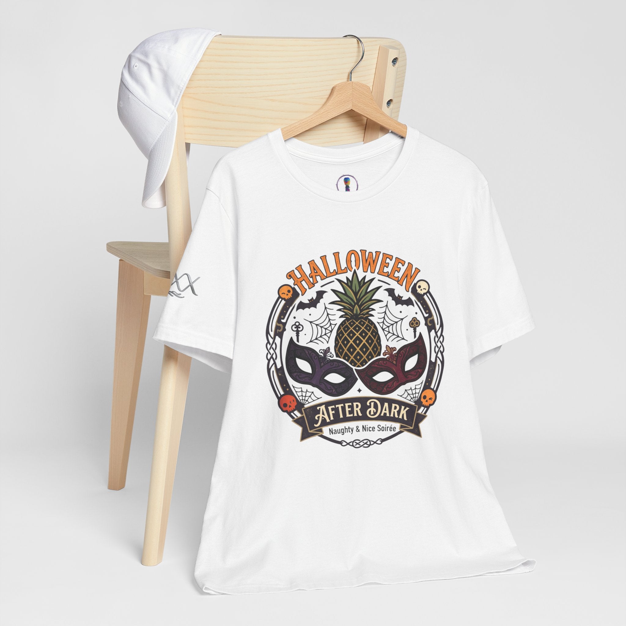 Halloween After Dark Tee — Pineapple Mask Masquerade T‑Shirt
