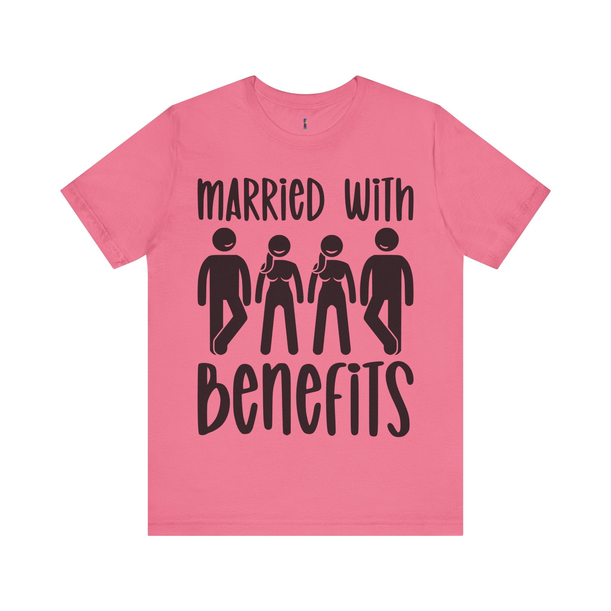 Humorous Unisex Tee - 'Married with Benefits' Short Sleeve Shirt