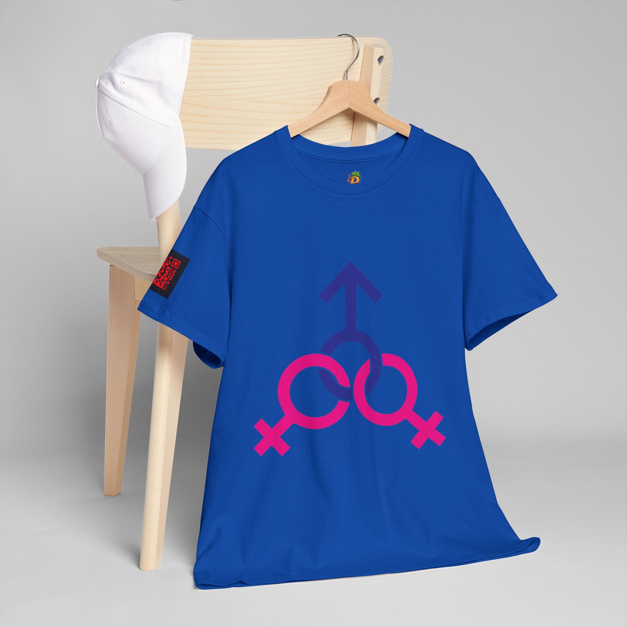 Female, Female & Male (Threesome) Symbol Tee — Gender Icons Graphic T-Shirt