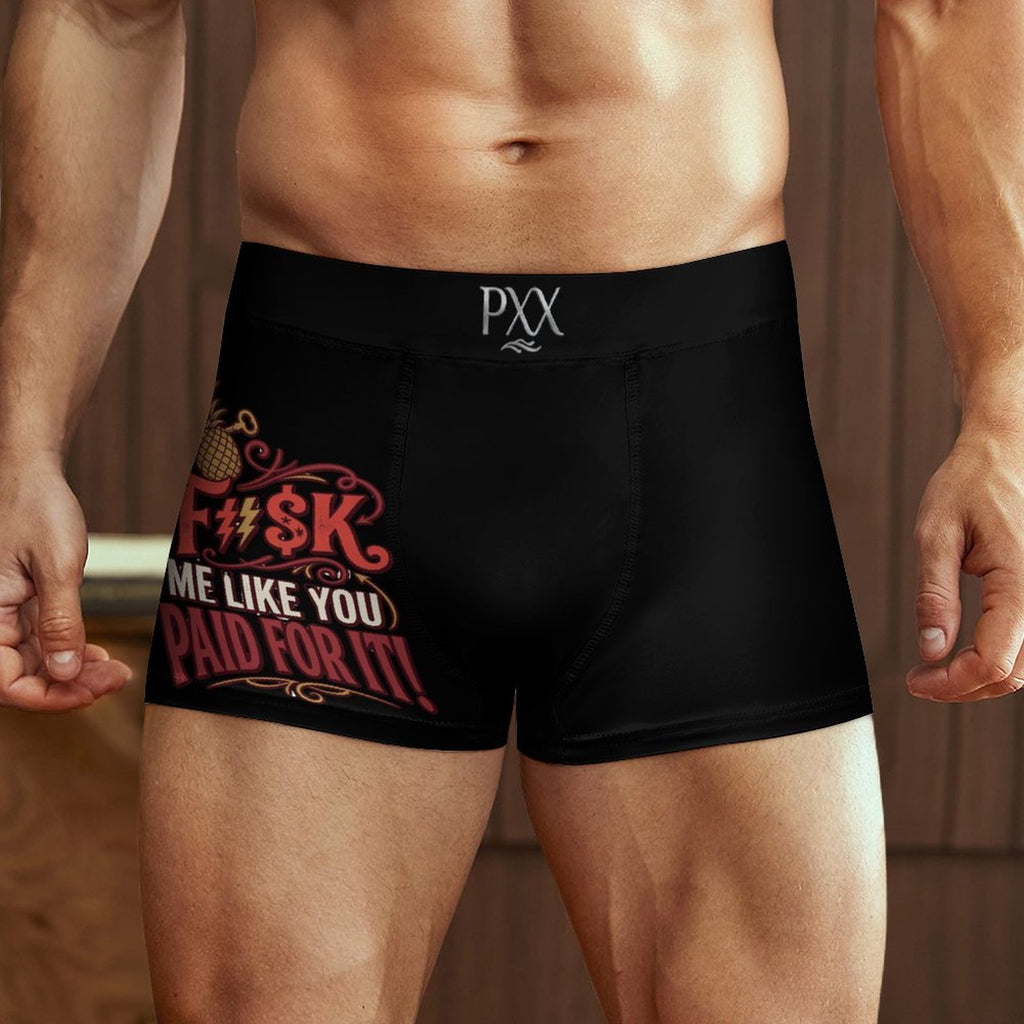 "F Me Like You Paid" Cotton Comfort Soft Boxer Briefs for Men