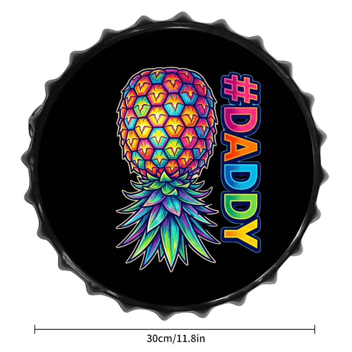 #DADDY Beer Cap Decorative Iron Plate-11.8"/30cm