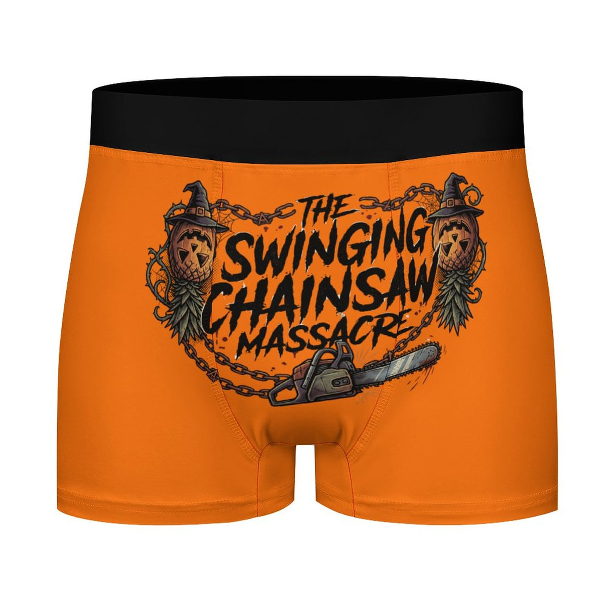 The Swinging Chainsaw Massacre Ice Silk Men’s Cooling Boxer Shorts | Breathable Horror Print Underwear