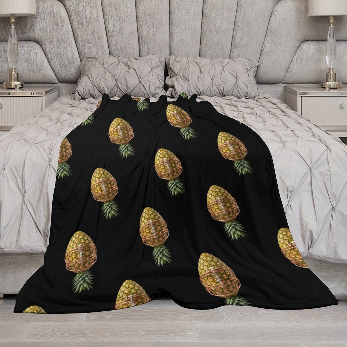 Pineapple Football Flannel Blanket -50"×60"