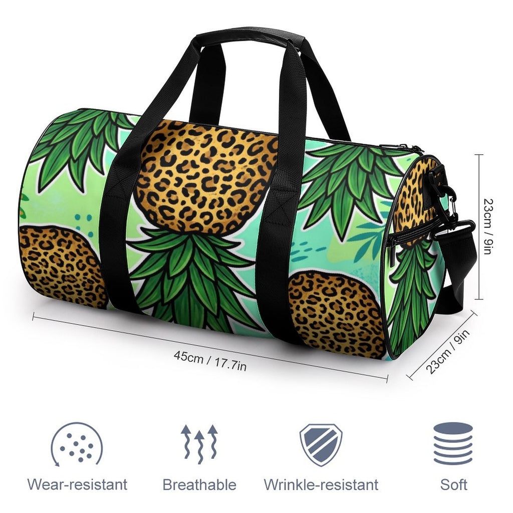 Upside Down Pineapple Cylindrical Gym Bag